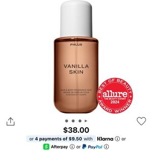 PHLUR Vanilla Skin Fragrance Mist 8 oz